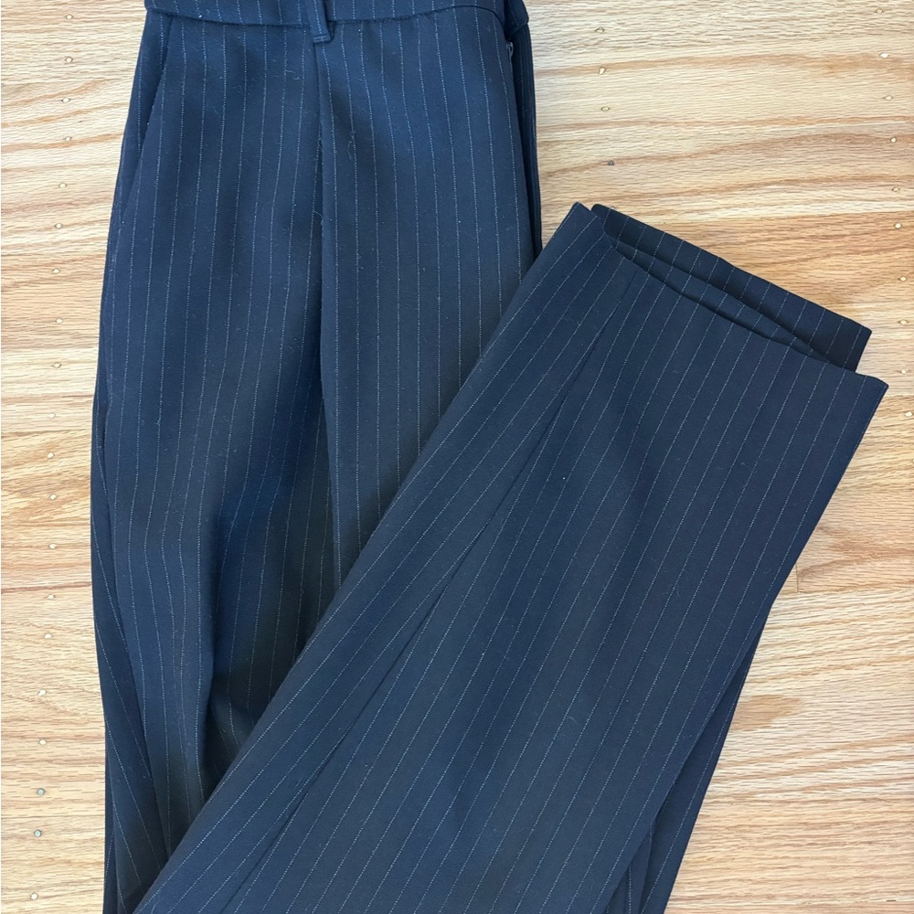 Women's Uniqlo HEATTECH  Pleated Tapered Pants (Stripe)